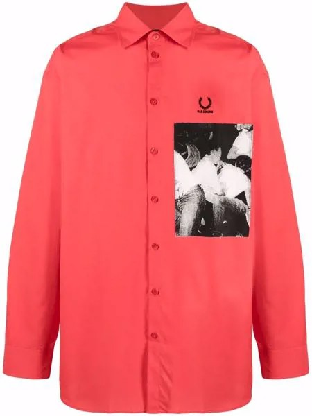 Raf Simons X Fred Perry рубашка с фотопринтом