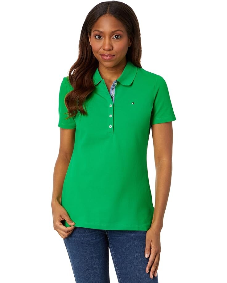 Поло Tommy Hilfiger Solid Short Sleeve, цвет Fern