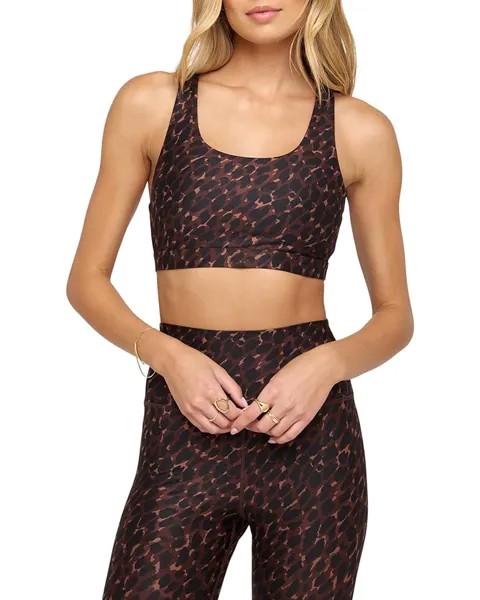 Бюстгальтер Spiritual Gangster Studio Dream Tech, цвет Chocolate Animal Print