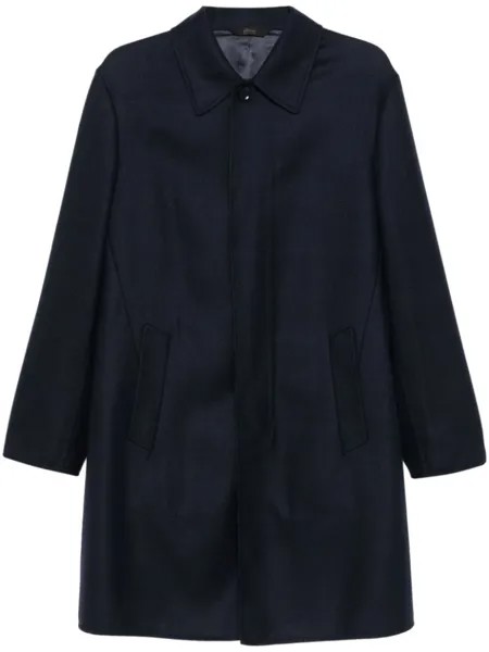 Brioni фетровое пальто, синий