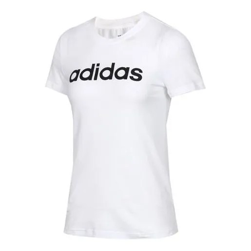 Футболка e lin slim t спортивные стильные с коротким рукавом Adidas, белый