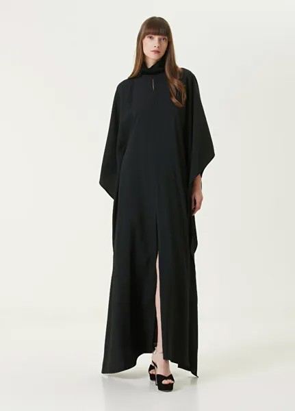 Черное вечернее платье макси с детальной спиной Taller Marmo
