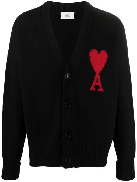 AMI Paris кардиган с монограммой Ami de Coeur