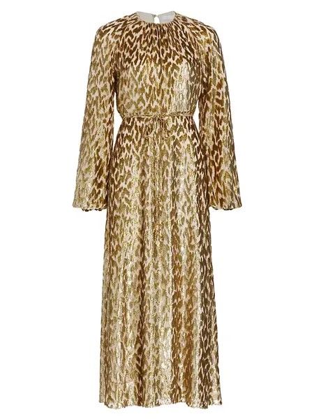 Платье макси Odina Fil Coupé Simkhai, золото