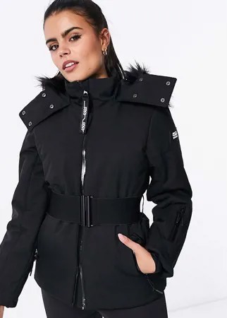 Горнолыжная куртка с искусственным мехом ASOS 4505 Petite-Черный