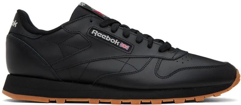 Черные классические кожаные кроссовки Reebok Classics, цвет Core black/Pure grey 5/Rbkg03