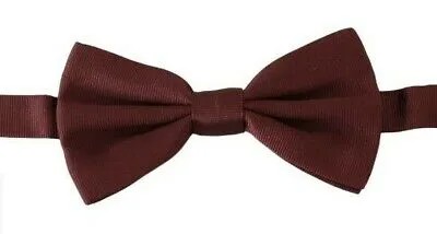 Мужской галстук-бабочка DOLCE - GABBANA Бордо, 100% шелковый жаккардовый папийон, рекомендуемая розничная цена 250 долларов США.