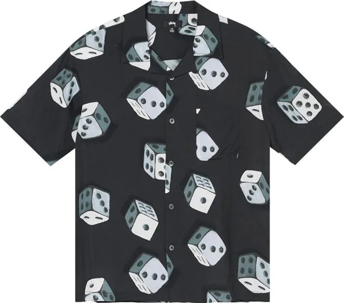 Рубашка Stussy Dice Pattern Shirt 'Black', черный