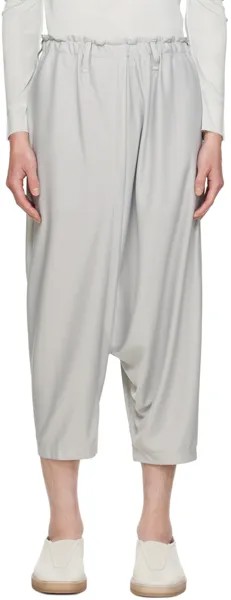 Серые базовые брюки с бесшовным низом 132 5. Issey Miyake, цвет Light gray