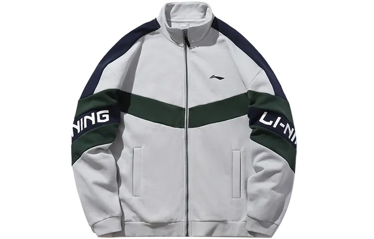Спортивная модная коллекция куртка унисекс микрокристаллическая серая Lining, серый