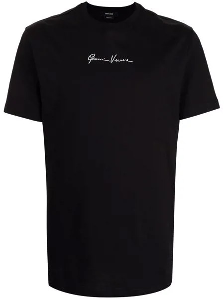 Versace футболка с вышитым логотипом