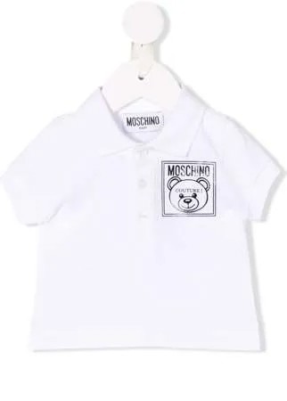 Moschino Kids рубашка-поло с короткими рукавами и логотипом