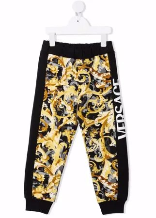 Versace Kids спортивные брюки с принтом Baroccoflage