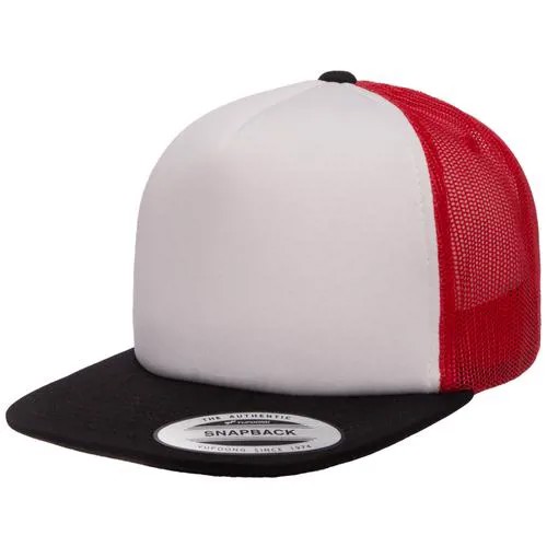 Кепка FlexFit 6005FW NO FOAM Trucker Black/White/Red