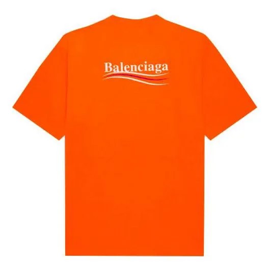 Футболка Balenciaga Large Fit T-Shirt 'Fluo Orange', оранжевый