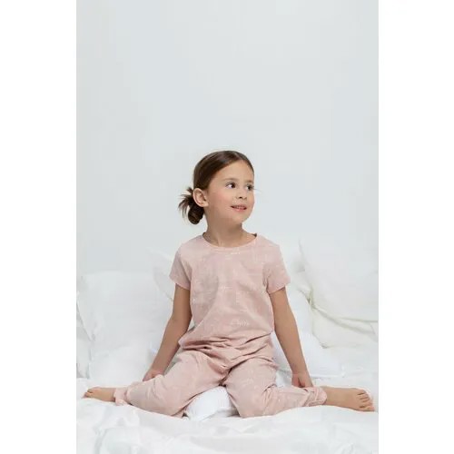 Пижама crockid для девочек, размер 92, розовый