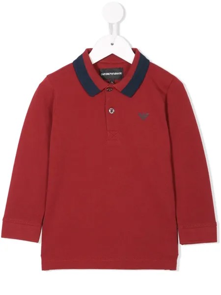 Emporio Armani Kids contrasting collar polo shirt