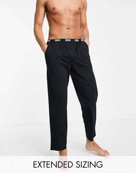 Черные штаны от пижамы ASOS DESIGN-Черный цвет