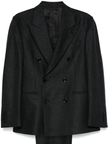 Lardini костюм в тонкую полоску, серый