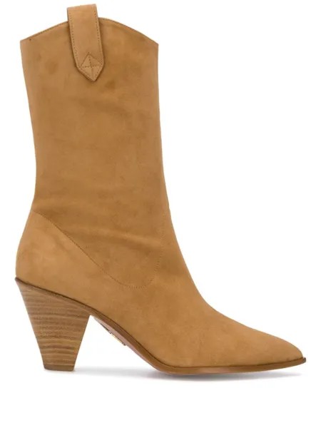 Aquazzura ботинки на каблуке, нейтральный цвет