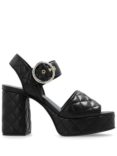 See by Chloé 110 мм стеганые сандалии Jodie, черный