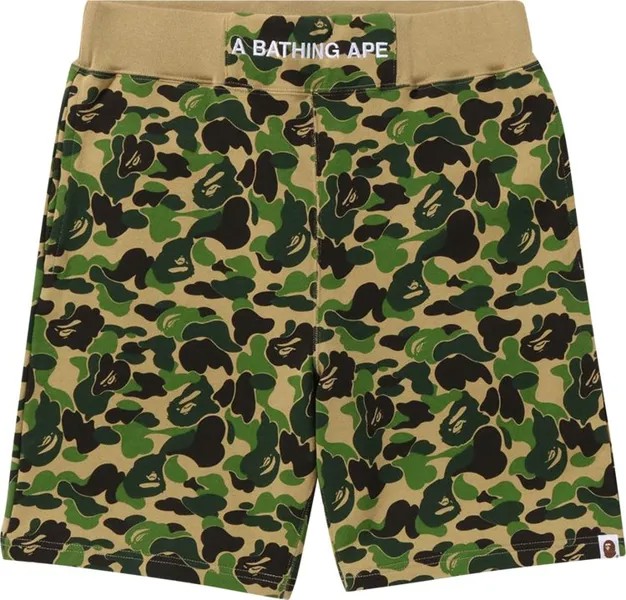 Шорты BAPE ABC Camo Sweatshorts 'Green', зеленый