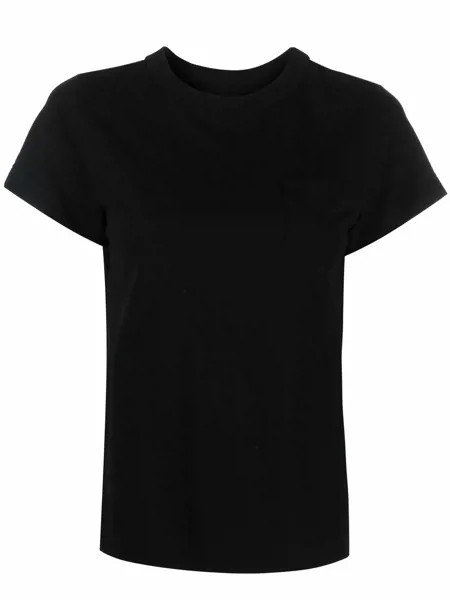Sacai lace-embroidered panelled T-shirt
