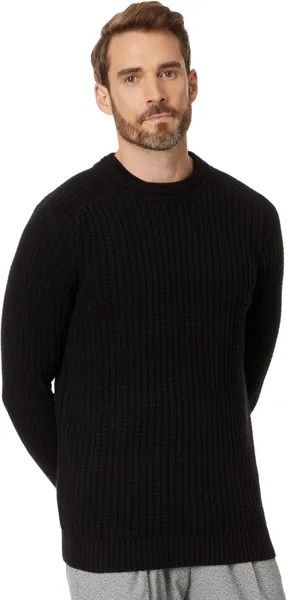 Текстурный свитер с круглым вырезом Karl Lagerfeld Paris, черный