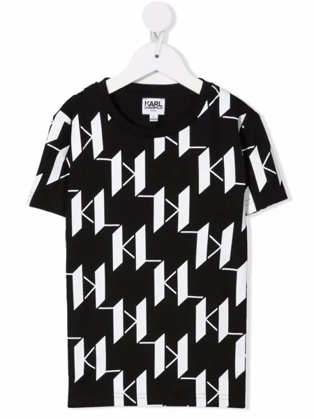 Karl Lagerfeld Kids футболка с монограммой