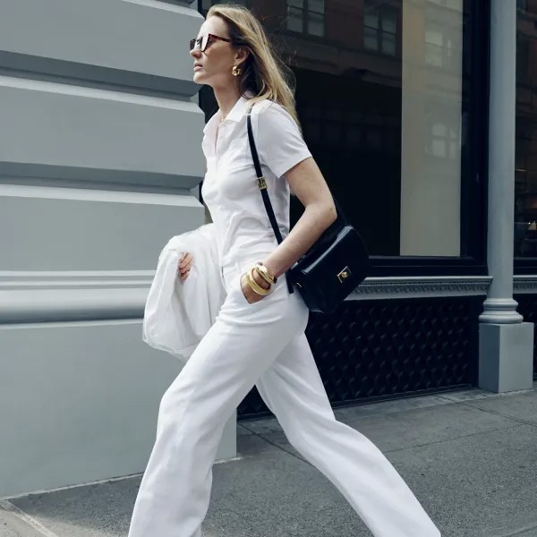 Расклешенные брюки Carolina из эластичной льняной смеси J.Crew, белый