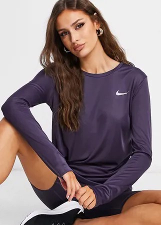 Фиолетовый лонгслив Nike Running Miler-Фиолетовый цвет