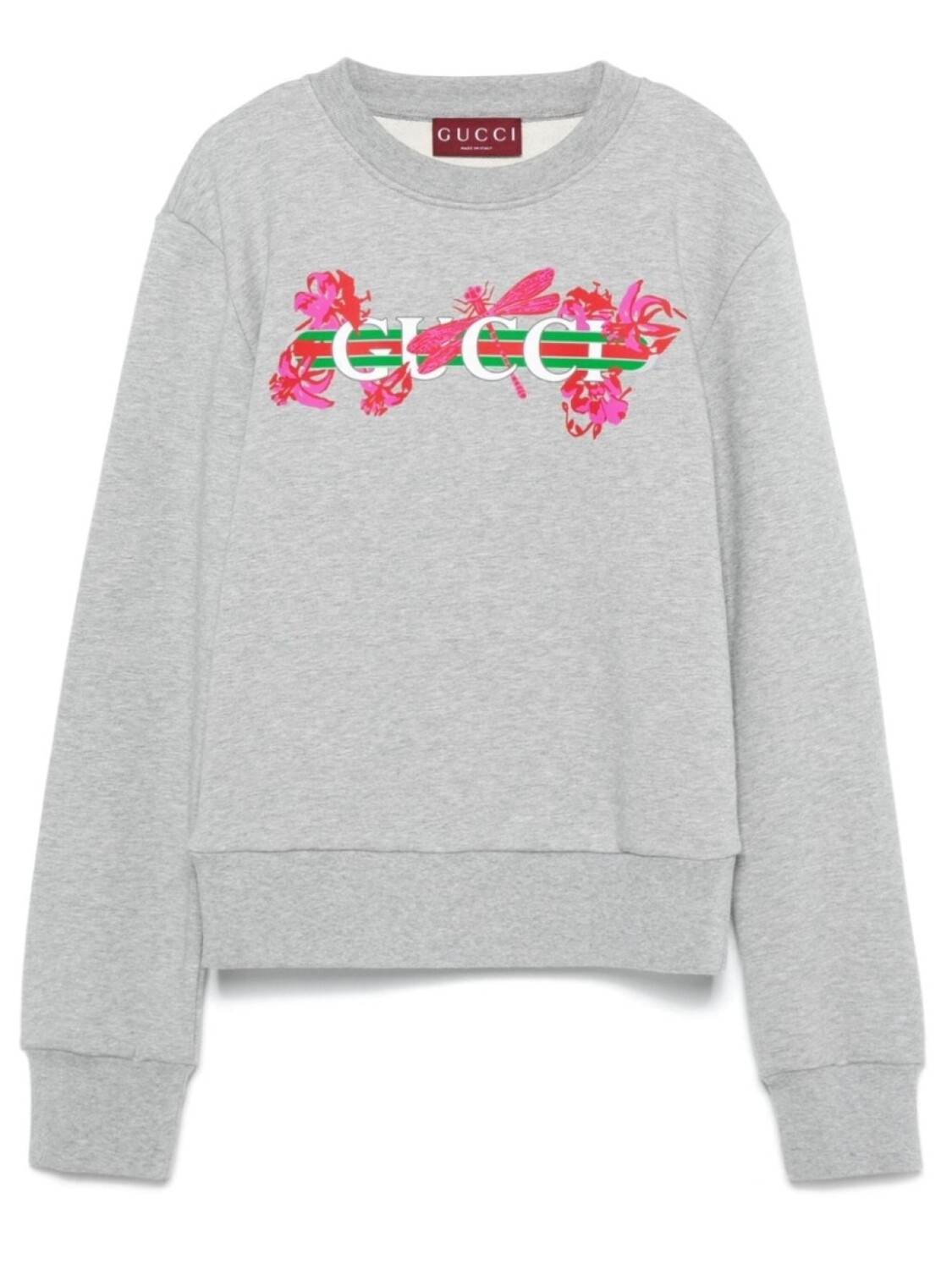 Gucci толстовка с принтом, серый