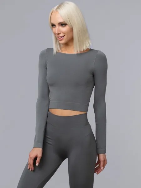 Топ женский Giulia CROP TOP серый S/M