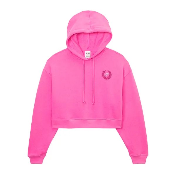 Толстовка Victoria's Secret Pink Everyday Fleece Cropped, розовый