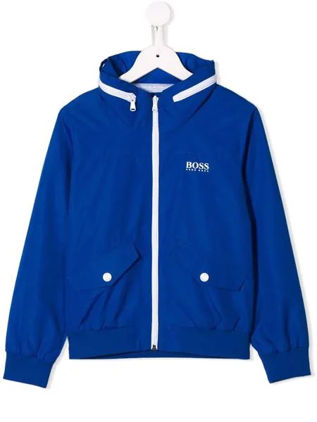 BOSS Kidswear бомбер на молнии с логотипом