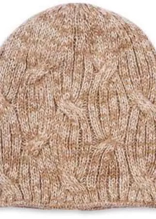 Теплая шапка из натуральной шерсти объемной вязки. Модель с комбинированной подкладкой из шерсти и текстиля.