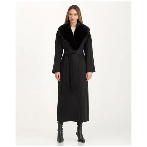 Пальто  Heresis демисезонное, шерсть, силуэт свободный, средней длины, размер 50, черный