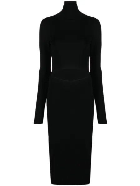 GAUGE81 платье макси Suno с высоким воротником, черный