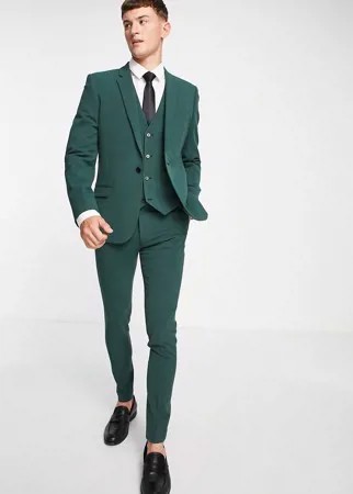Зеленый супероблегающий пиджак ASOS DESIGN-Зеленый цвет