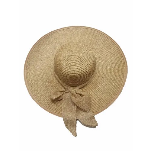 Шляпа , размер 57-58, коричневый, бежевый