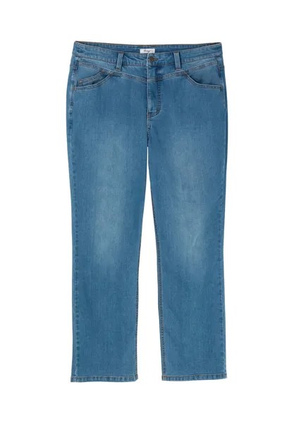 Прямые джинсы с моделирующим фигуру эффектом sheego, цвет Blue Denim