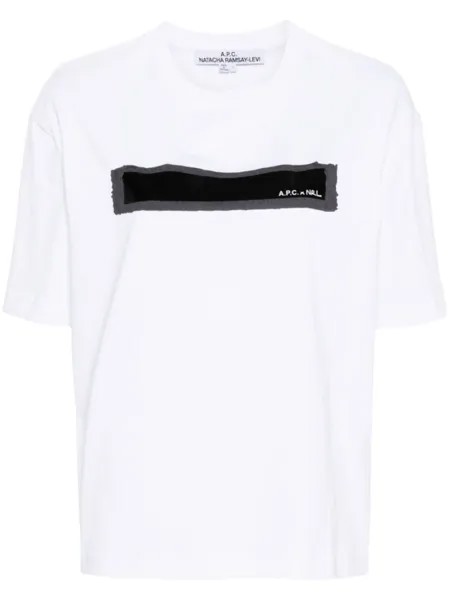 A.P.C. футболка с логотипом, белый