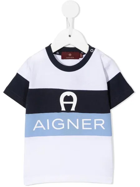 Aigner Kids футболка с логотипом
