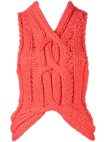 Джемпер фактурной вязки Dion Lee, красный