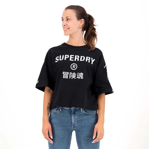 Футболка с коротким рукавом Superdry Code Core Sport, черный