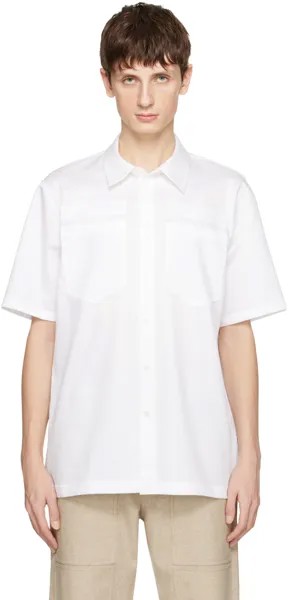 Белая рубашка в деловом стиле Helmut Lang