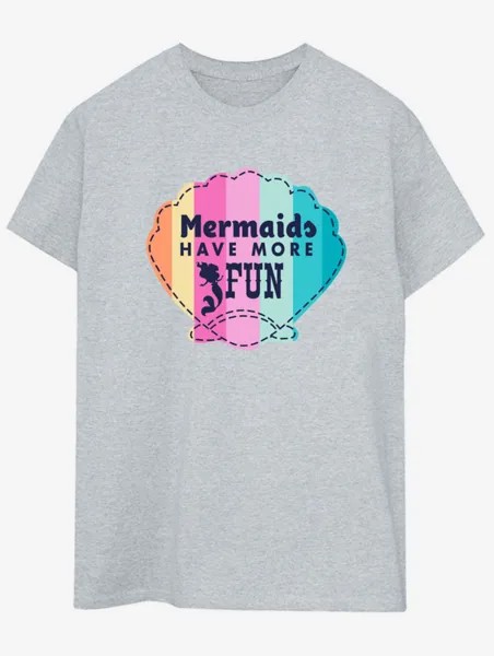 Серая футболка для взрослых NW2 Disney The Little Mermaid Fun George., серый