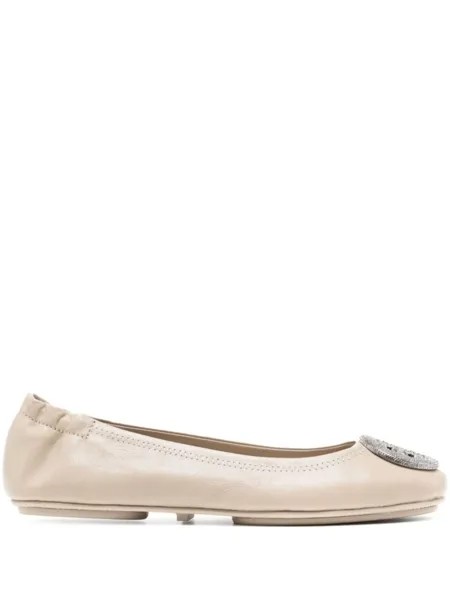 Tory Burch балетки Minnie, нейтральный цвет