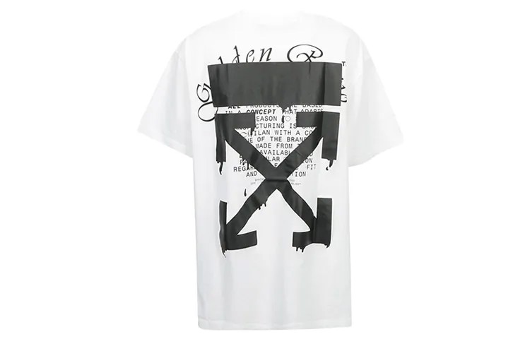 Футболка большого размера с капающими стрелками Off-White