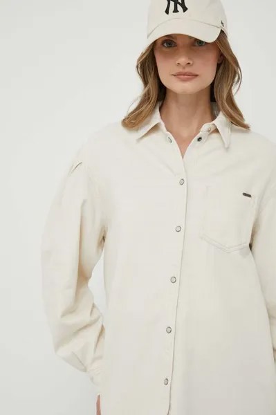 Джинсовая рубашка Киара Pepe Jeans, бежевый